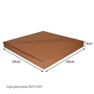 Cajas para pizza 50x50x4 cm ref e24