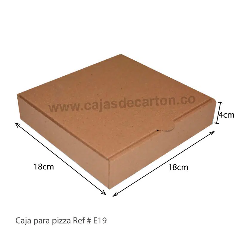 Cajas para pizza 18x18x4 cm ref-e19