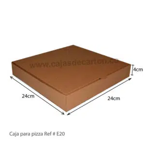 Cajas para pizza 24x24x4 cm ref-e20