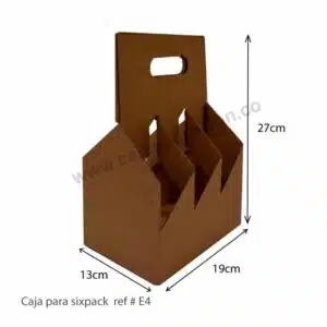 Cajas para sixpack 19x13x27 cm ref-e4