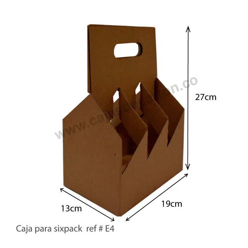 Cajas para sixpack 19x13x27 cm ref-e4