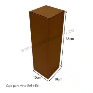 Cajas de carton microcorrugado para vino 10x10x33 cm ref-e6