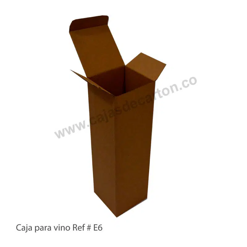 Cajas de carton microcorrugado para vino 10x10x33 cm ref-e6 - Imagen 2