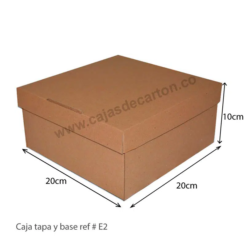 Cajas microcorrugado tapa y base 20x20x10 cm ref-e2